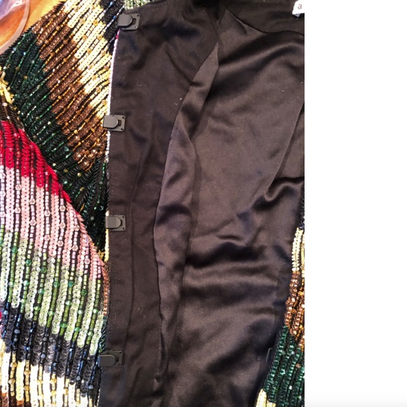 Alice + Olivia Multi with Tag Kidman Sequined Boxy Jacket Blazer - Picture 13 of 14